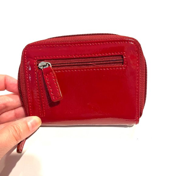 WALLETBE Red Multi Card Case Wallet with Strap - Picture 3 of 5